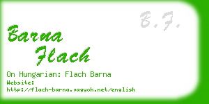 barna flach business card